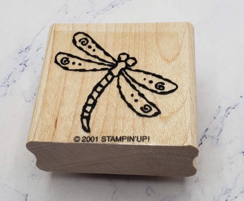 Stampin' Up! Small Dragonfly Wood Mounted Rubber Stamp